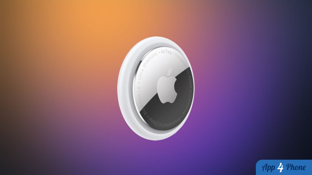 AirTag circulaire d’Apple présenté en gros plan