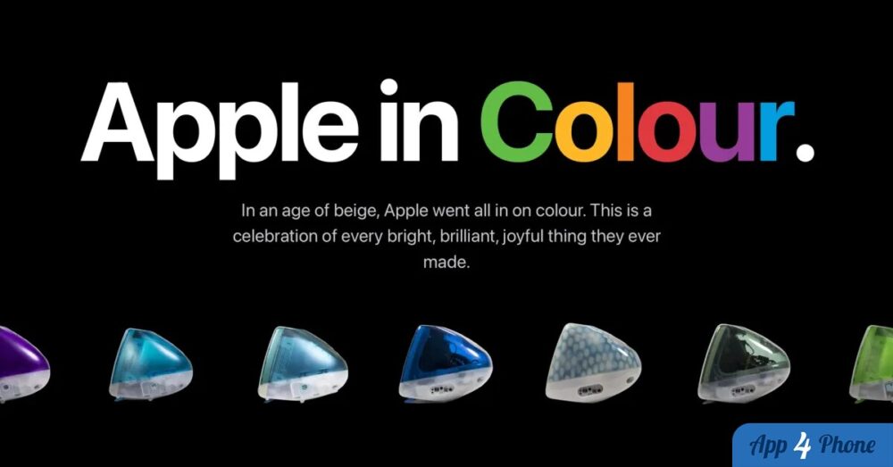 Produits Apple translucides aux couleurs variées sur fond noir