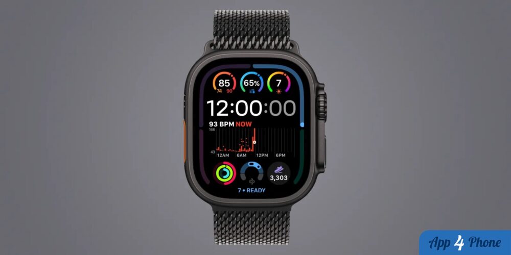 Apple Watch Ultra 4 présentant un cadran riche en complications