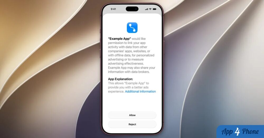 Illustration : iOS 27.2 lets developers use an alternative App Tracking Transparency prompt in the EU