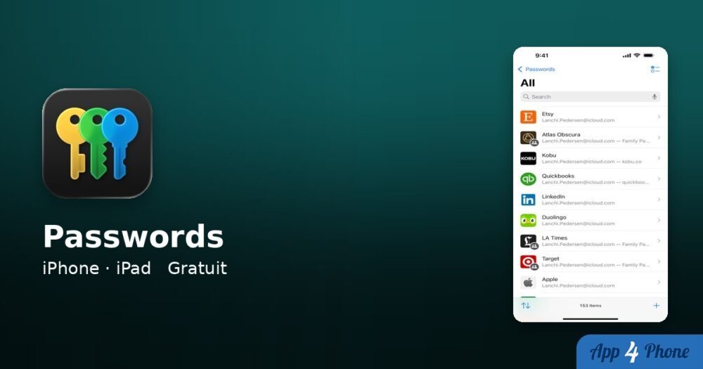 Passwords sur iPhone, iPad