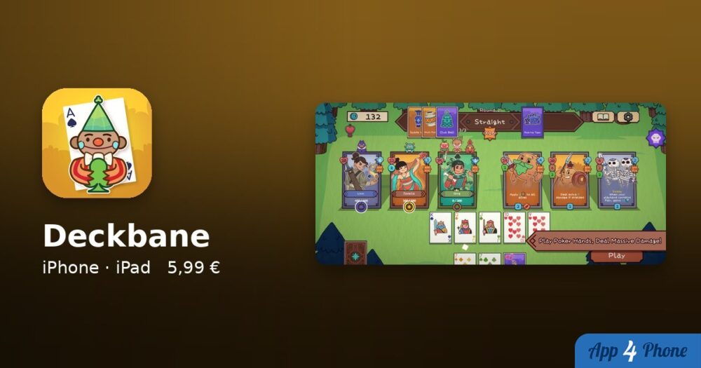 Deckbane: Poker Deckbuilder sur iPhone, iPad