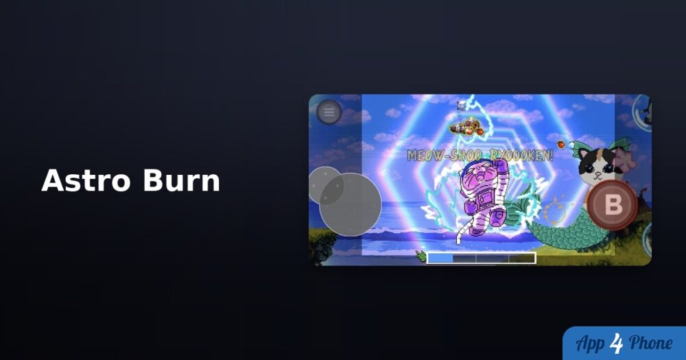 Gameplay d’Astro Burn montrant un astronaute combattant un serpent spatial