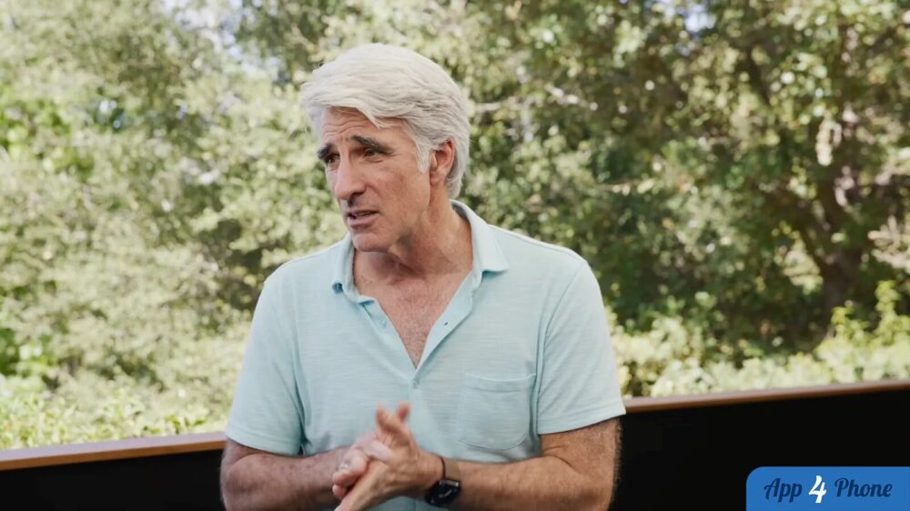 Craig Federighi participe à une interview en plein air