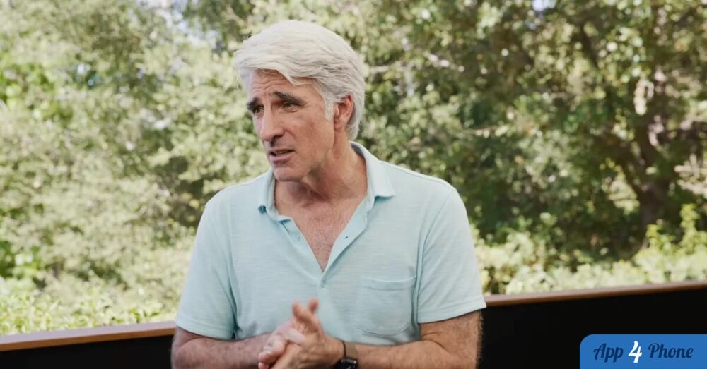Craig Federighi s’exprime lors d’une interview en extérieur