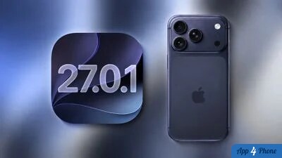 Illustration d’iOS 27.0.1 et d’un iPhone Apple