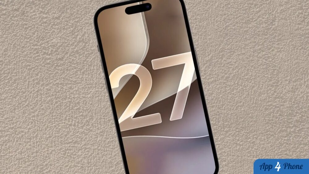 iPhone affichant le chiffre 27 sur son écran