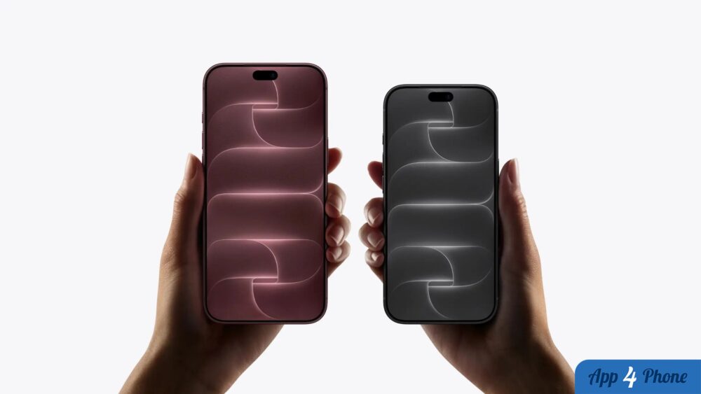 Deux iPhone 18 Pro de couleurs différentes tenus face caméra