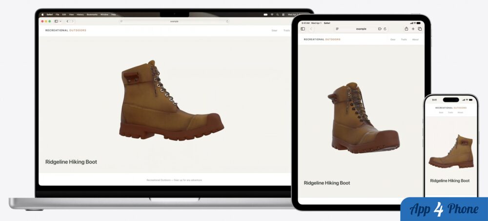 Safari affiché sur un MacBook, une tablette et un iPhone