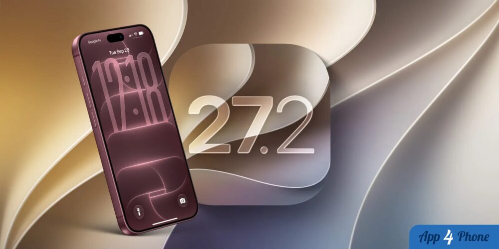 iPhone présentant la version iOS 27.2
