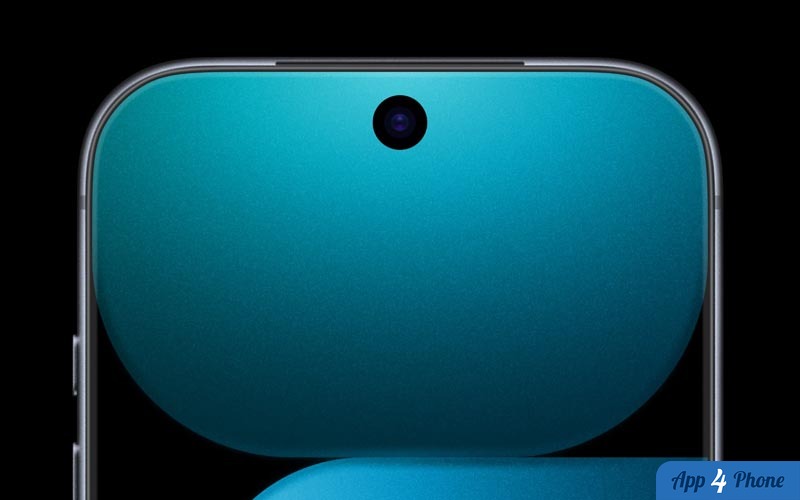 Vue rapprochée d’un iPhone avec simple poinçon frontal
