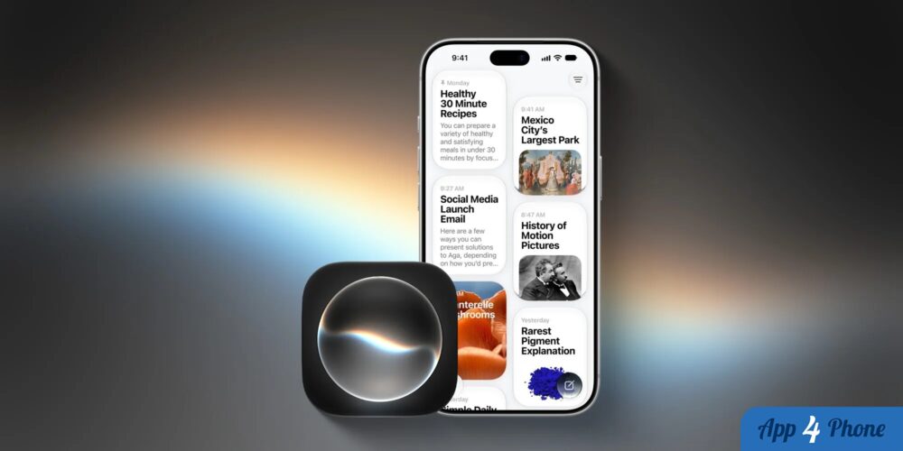 Siri et un iPhone affichant des contenus générés par intelligence artificielle