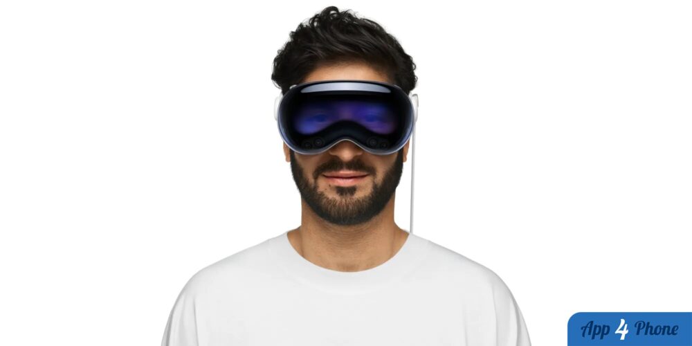 Homme portant le casque de réalité mixte Apple Vision Pro