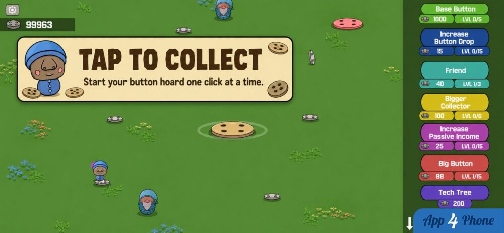 Buttons Up! Idle Clicker Game — capture d'écran
