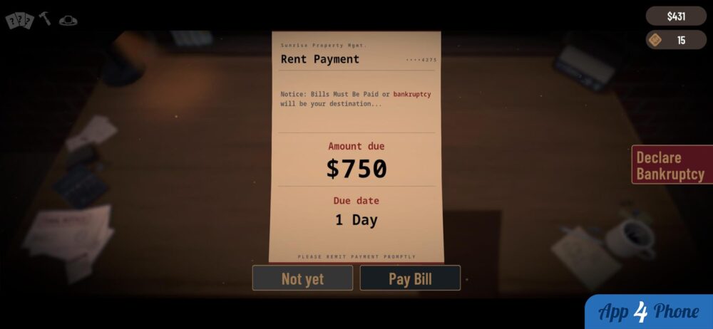 Bills Must Be Paid — capture d'écran