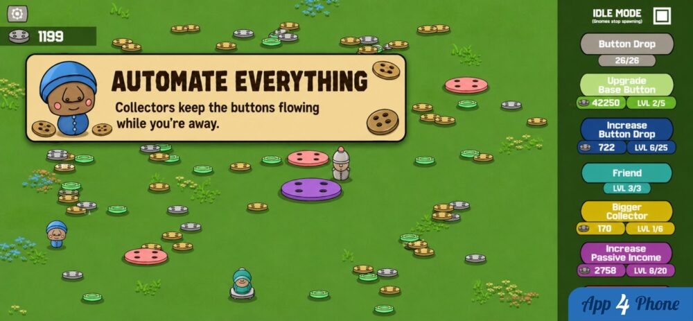 Buttons Up! Idle Clicker Game — capture d'écran