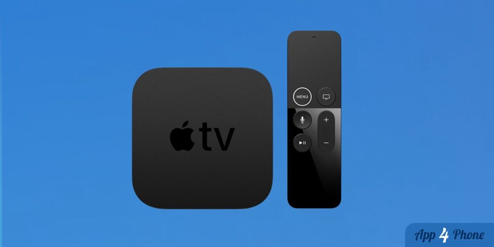 Apple TV 4K noire accompagnée de sa télécommande