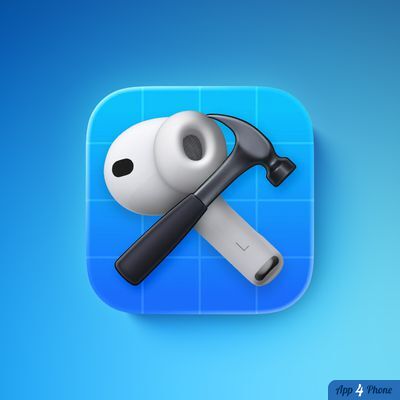 Gros plan illustré d’écouteurs AirPods Pro sur fond bleu