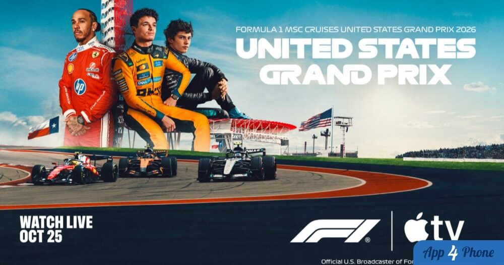 Illustration : Formula 1® United States Grand Prix™ streams live on Apple TV this weekend