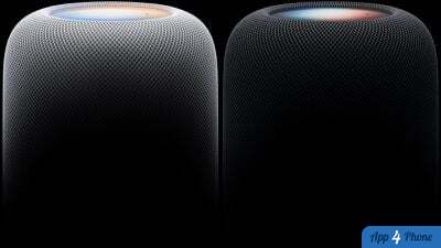 Deux Apple HomePod 2 en finition blanche et noire