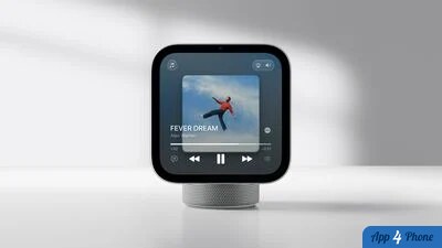 Rendu du HomeView Apple affichant un lecteur musical