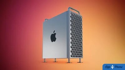 Rendu miniature du Mac Pro 2019 dans son boîtier métallique