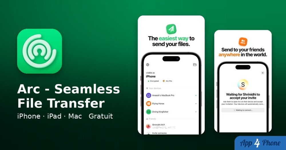 Arc - Seamless File Transfer sur iPhone, iPad, Mac