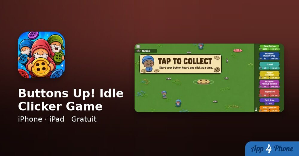 Buttons Up! Idle Clicker Game sur iPhone, iPad