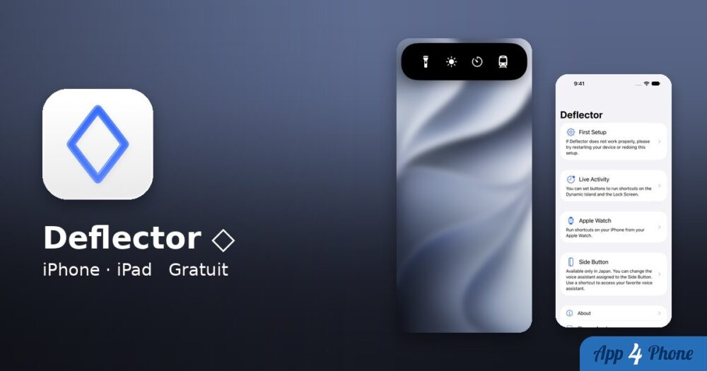 Deflector ◇ sur iPhone, iPad, Apple Watch