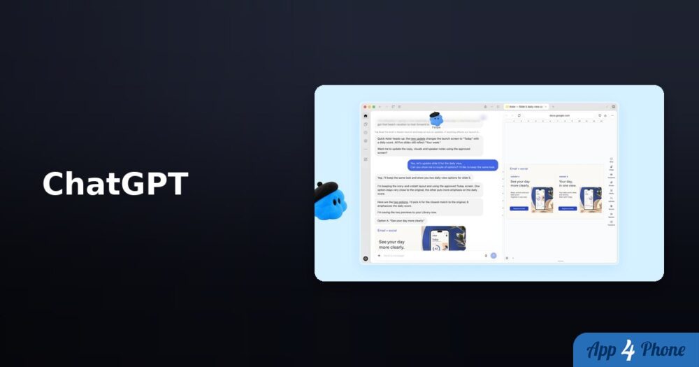 Illustration de l’agent Dots travaillant dans ChatGPT et un navigateur