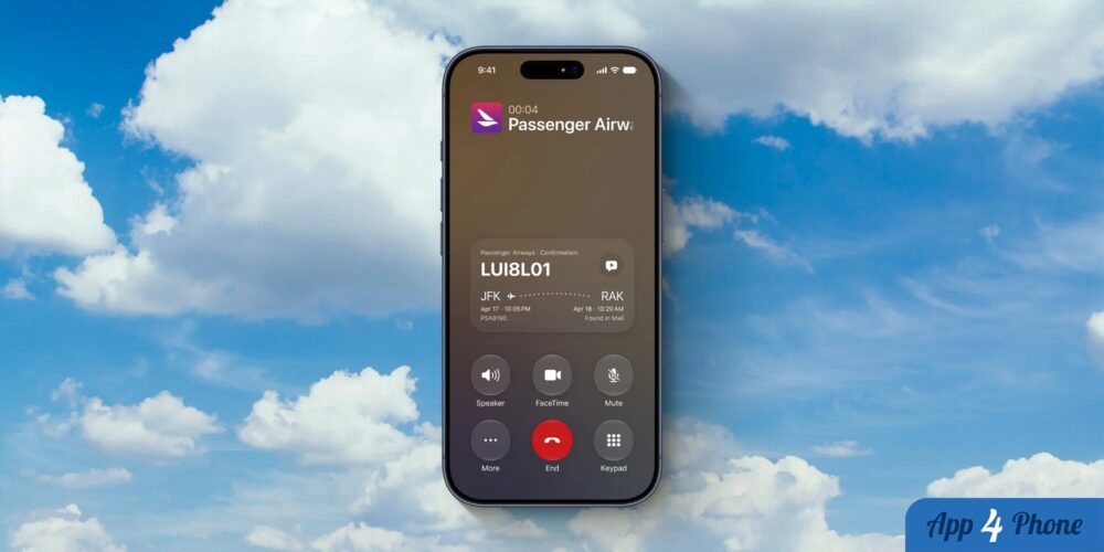 iPhone affichant l’interface d’appel avec options haut-parleur et silencieux
