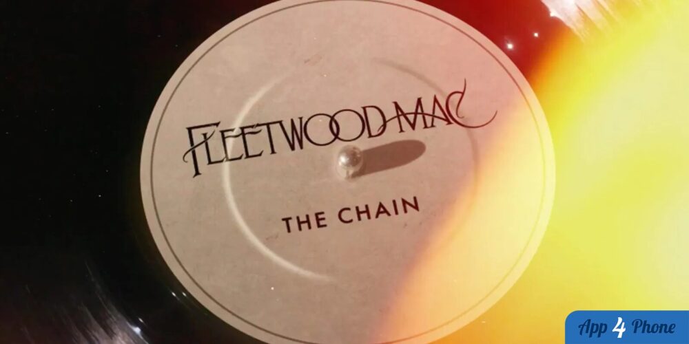 Gros plan sur un disque vinyle Fleetwood Mac The Chain