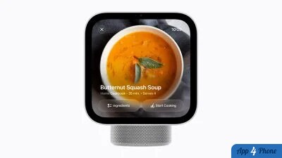 HomeView affiche une recette de soupe de courge