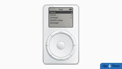 Vue du premier iPod avec sa molette circulaire