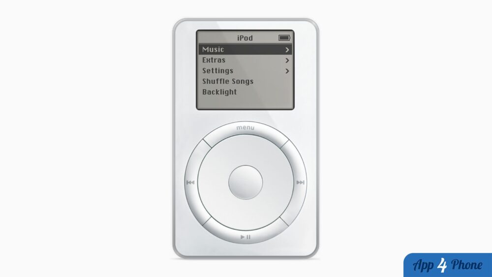 iPod original avec écran monochrome et molette mécanique
