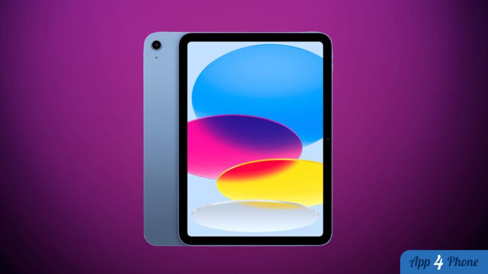 iPad d’entrée de gamme affiché avec son écran coloré