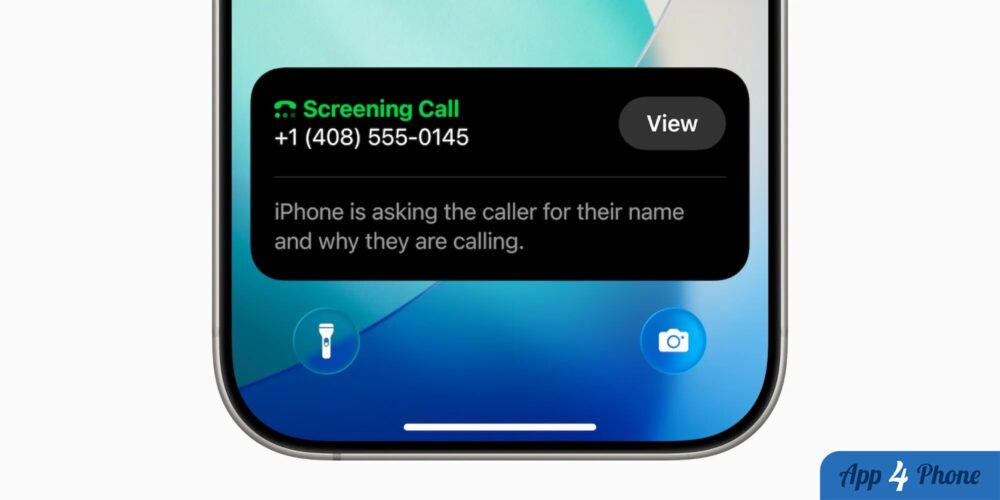 Écran iPhone de filtrage d’appel demandant l’identité du correspondant