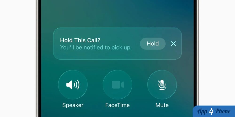 Écran d’appel iPhone proposant de mettre une conversation en attente