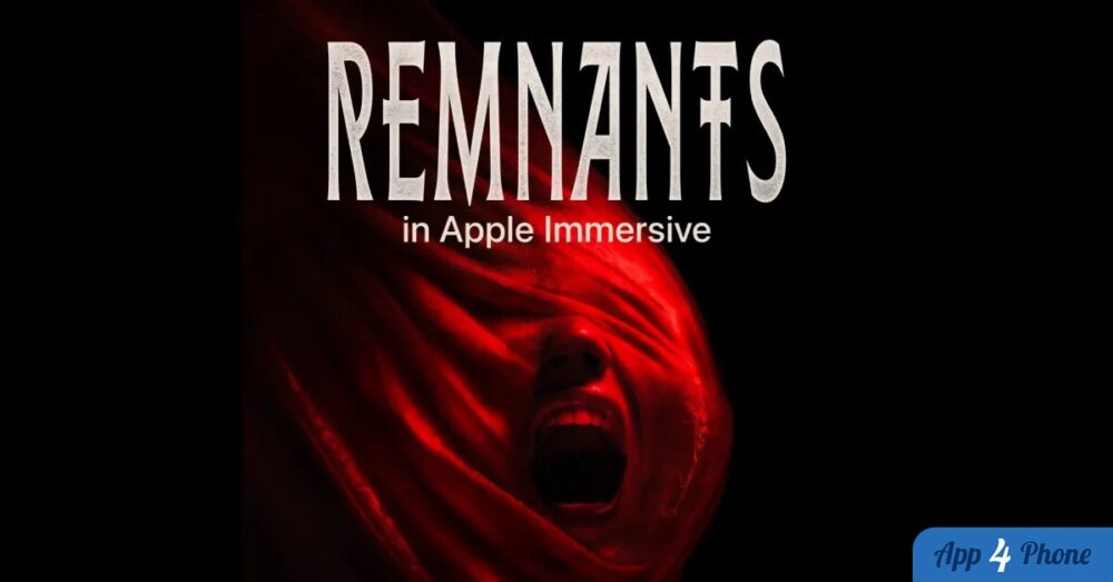 Affiche rouge du film d’horreur immersif Remnants pour Apple Vision Pro