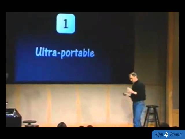 Steve Jobs présente l’iPod lors de son lancement en 2001